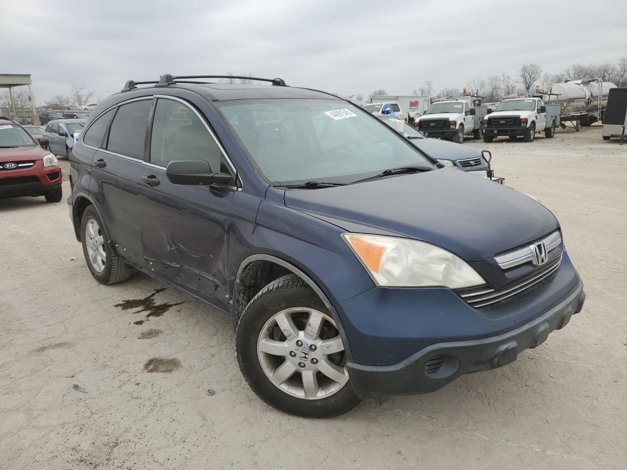 2008 Honda CR-V VIN JHLRE38588C001694 Copart auction photo, side damage thumbnail 4