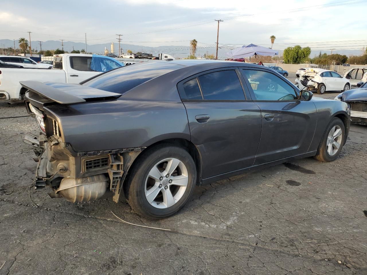 2014 Dodge Charger VIN 2C3CDXBG5EH223498 Copart auction photo, rear end damage thumbnail 3