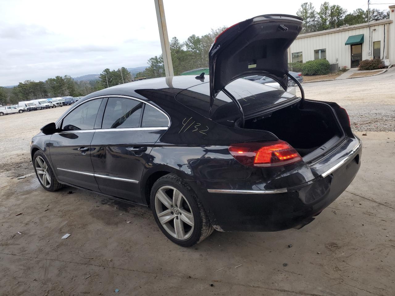 2013 Volkswagen Passat CC VIN WVWBP7AN9DE554752 Copart auction photo, rear end damage thumbnail 2