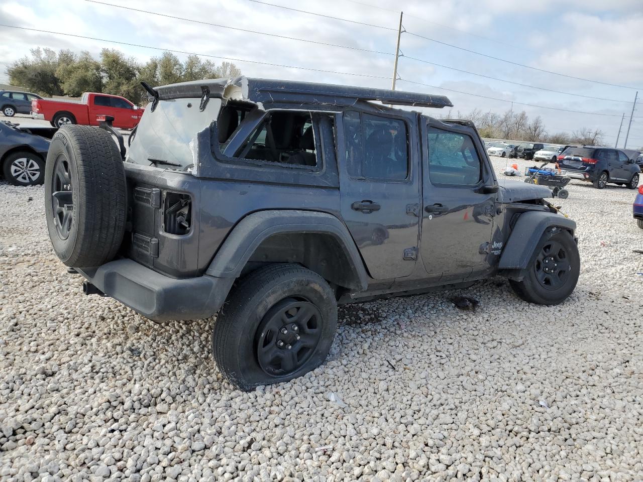 2020 Jeep Wrangler VIN 1C4HJXDG6LW234273 Copart auction photo, rollover damage thumbnail 3