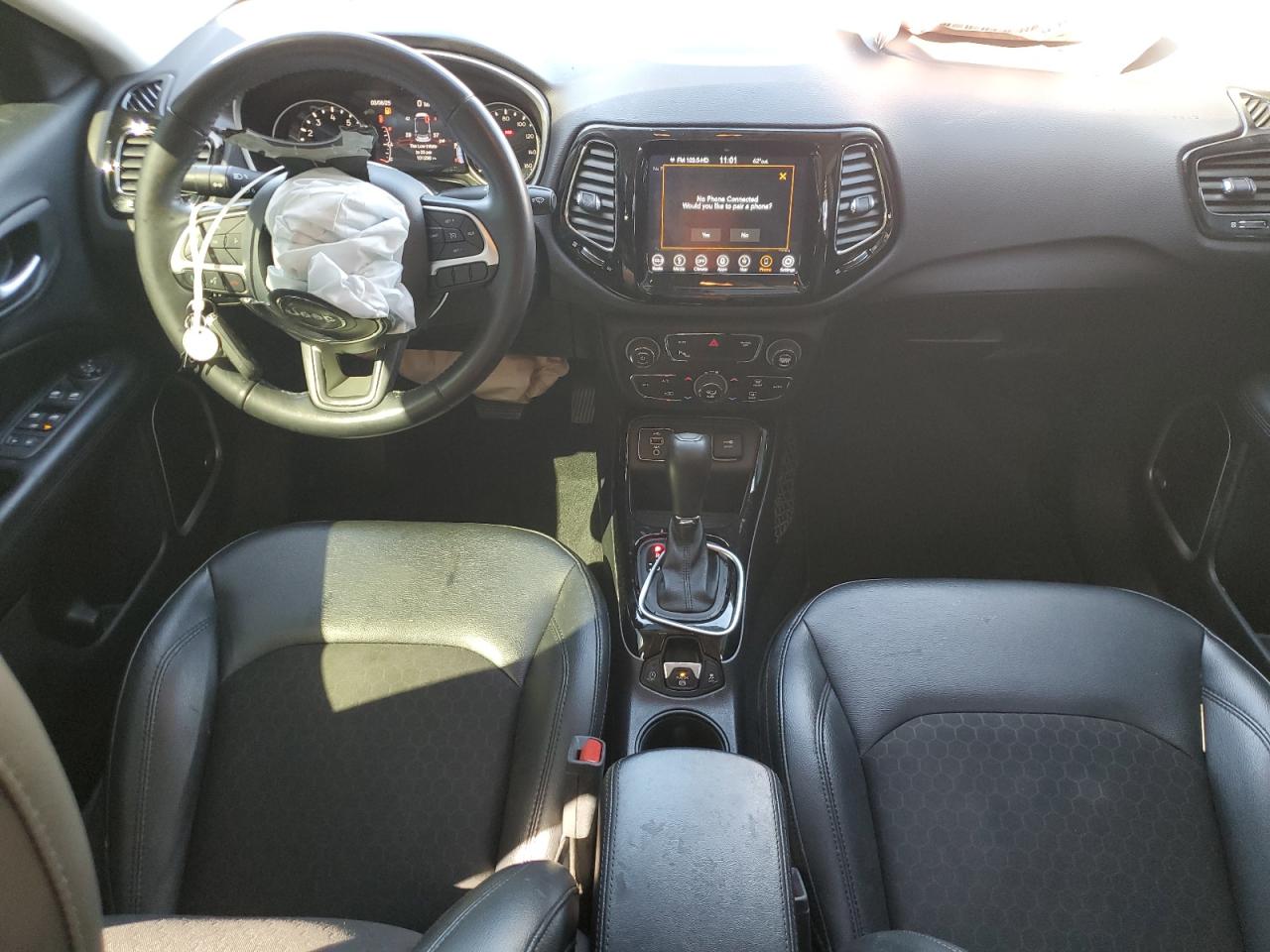 2018 Jeep Compass VIN 3C4NJCBB7JT438389 Copart auction photo, front end / side damage thumbnail 8