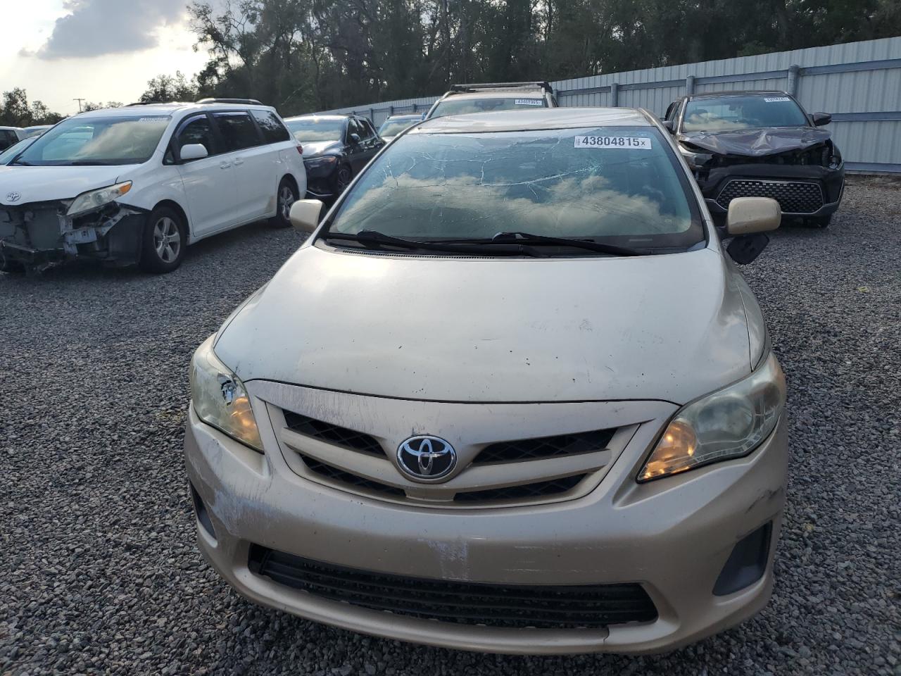 2011 Toyota Corolla VIN 2T1BU4EE7BC670629 Copart auction photo, top/roof / front end damage thumbnail 5