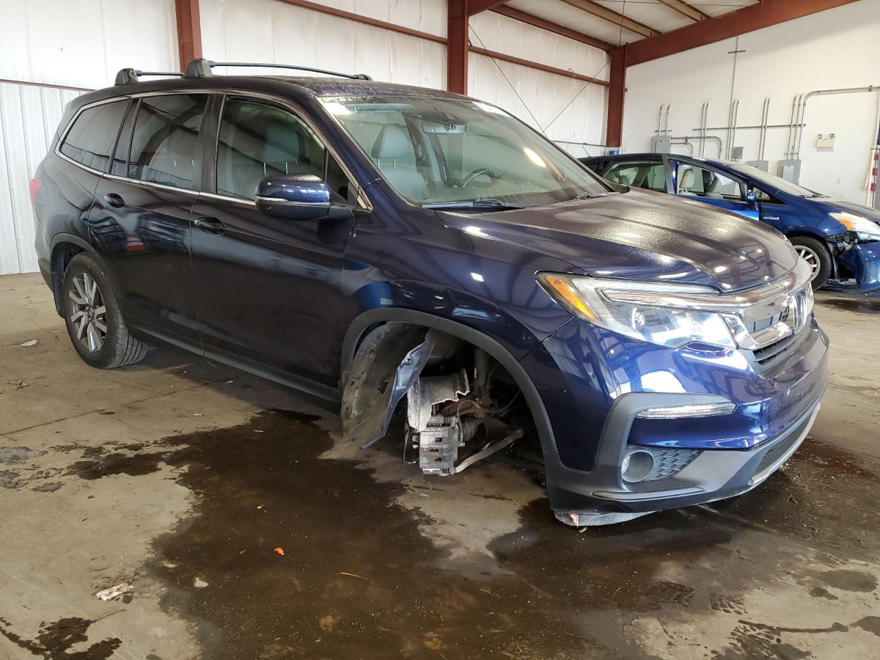 2019 Honda Pilot VIN 5FNYF6H57KB012459 Copart auction photo, front end / side damage thumbnail 4