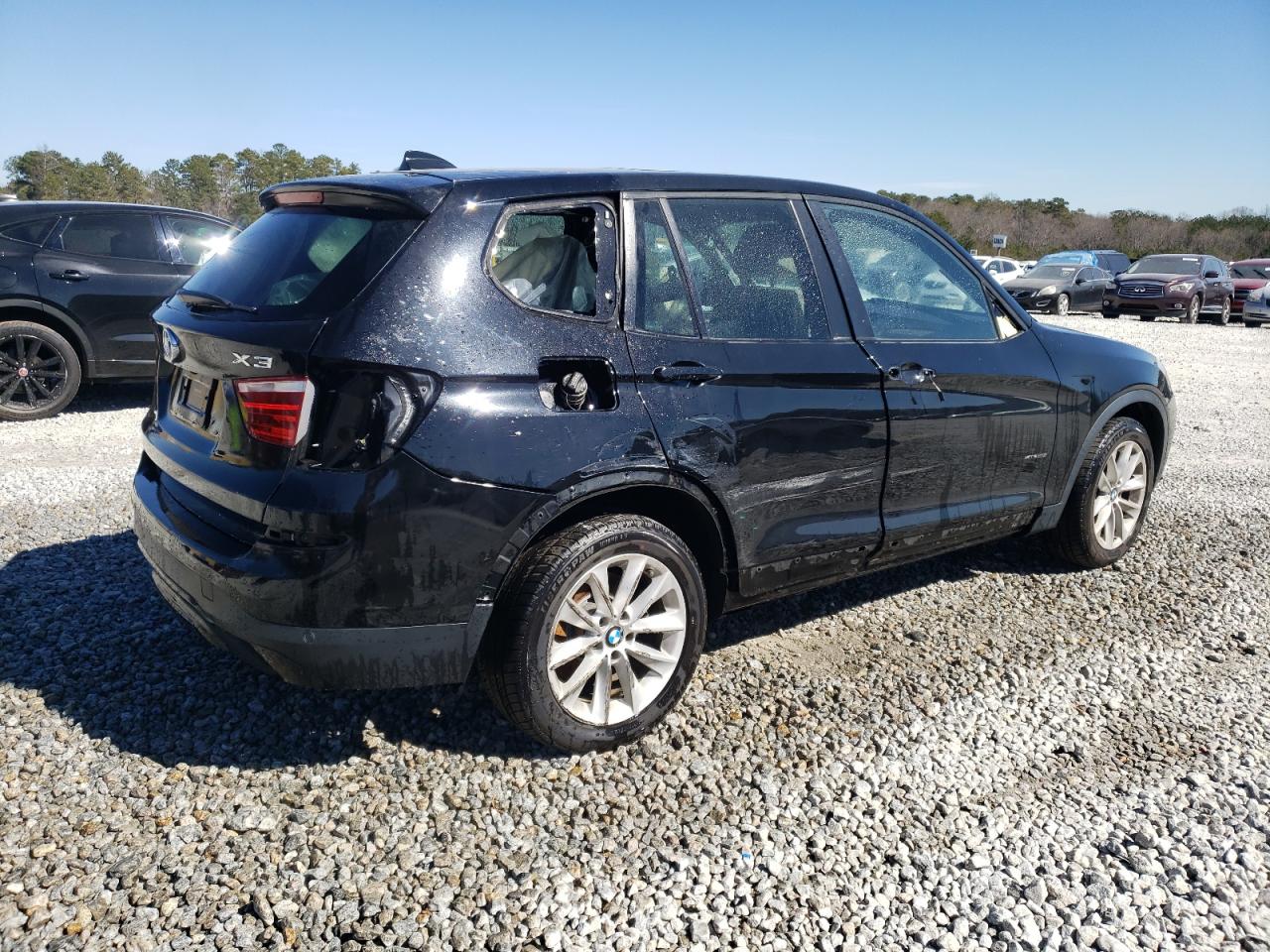 2016 BMW X3 VIN 5UXWX9C52G0D68578 Copart auction photo, rear end damage thumbnail 3