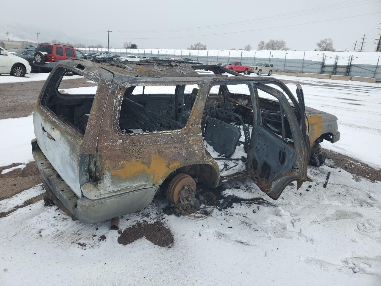 2001 Toyota 4Runner VIN JT3HN87R110354686 Copart auction photo, burn damage thumbnail 3