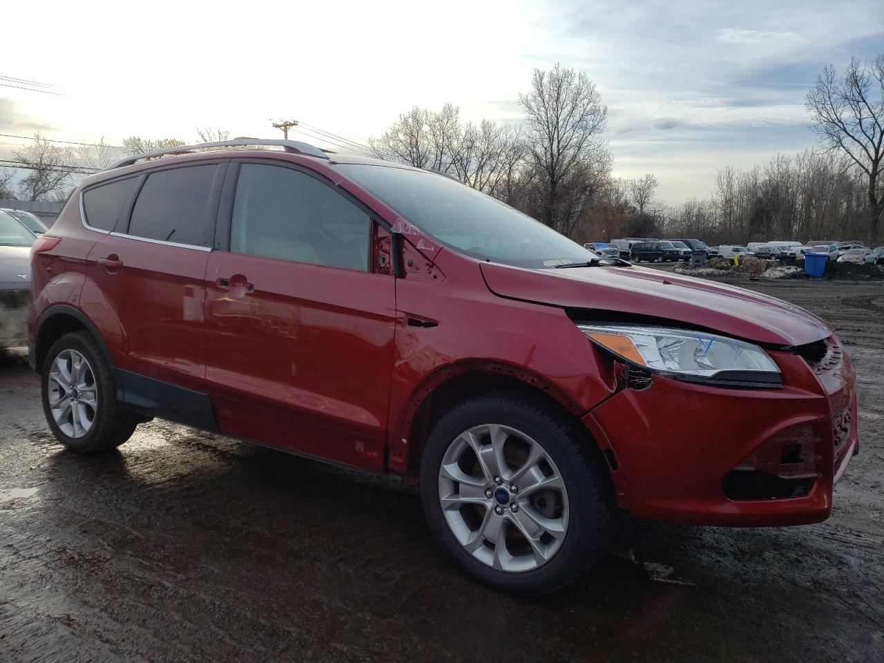 2016 Ford Escape VIN 1FMCU9JX9GUC48375 Copart auction photo, side / front end damage thumbnail 4