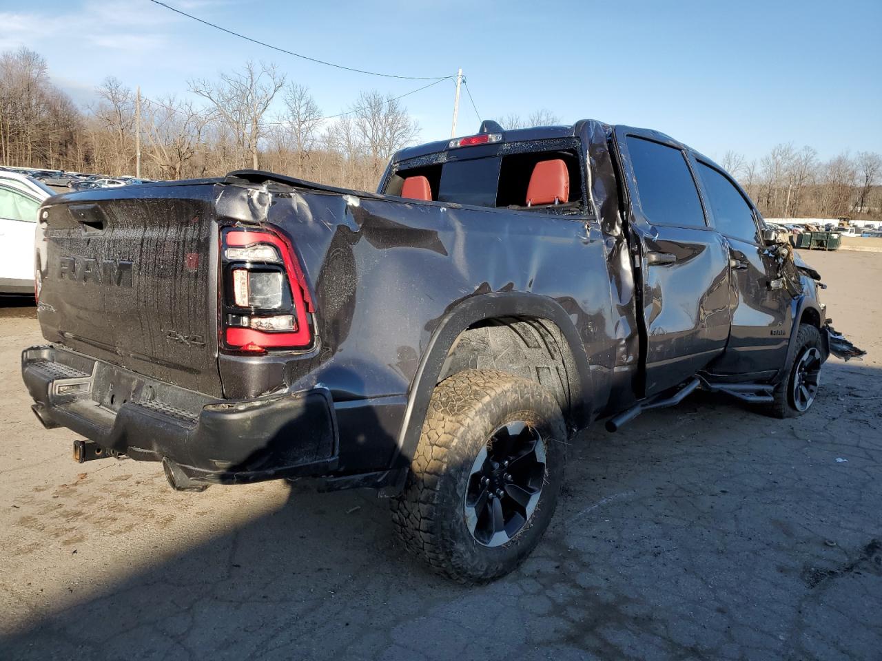2022 RAM 1500 VIN 1C6SRFLT0NN183795 Copart auction photo, rollover damage thumbnail 3