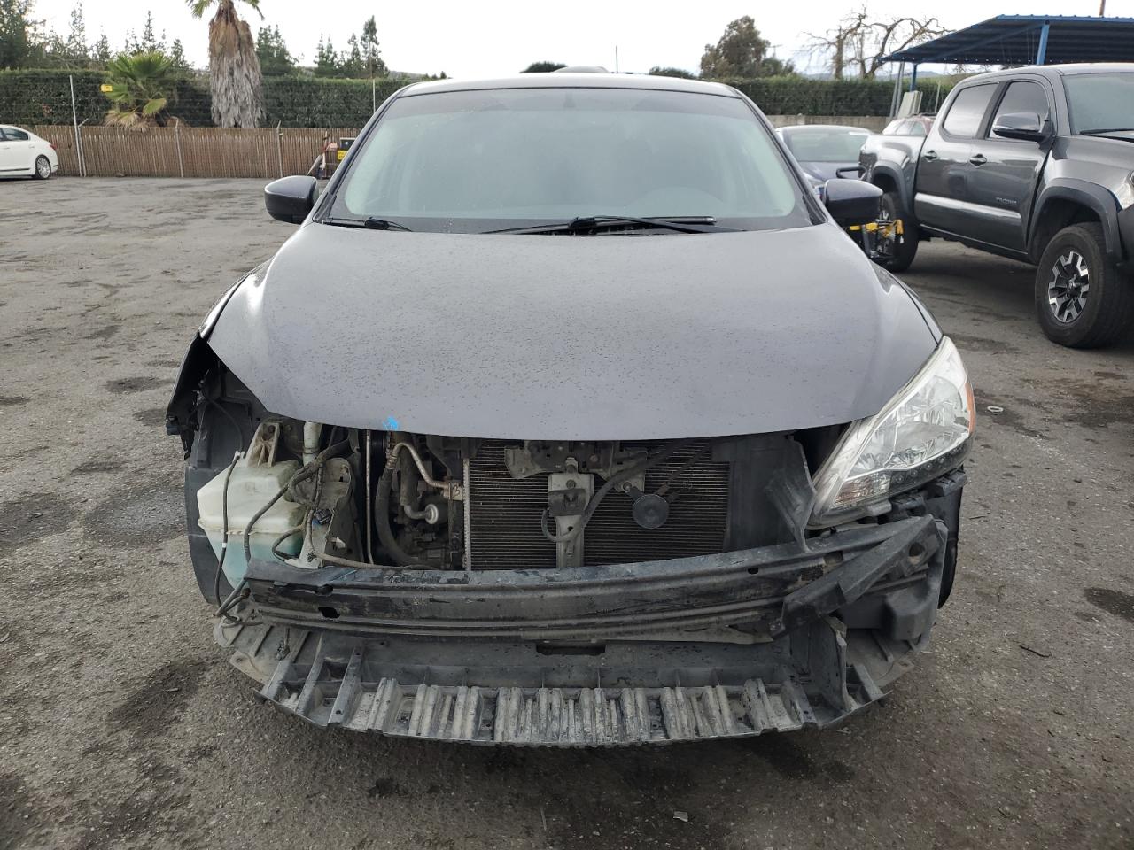2013 Nissan Sentra VIN 3N1AB7AP7DL663144 Copart auction photo, front end / rear end damage thumbnail 5