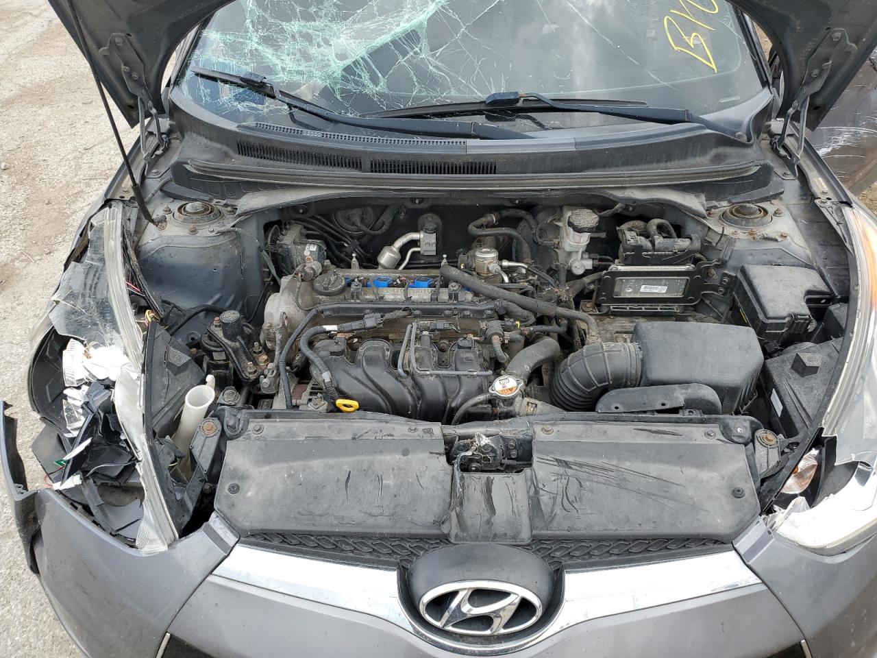 2012 Hyundai Veloster VIN KMHTC6AD2CU043871 Copart auction photo, rollover damage thumbnail 12