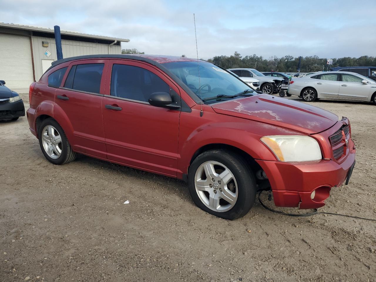 2007 Dodge Caliber VIN 1B3HB48B07D173239 Copart auction photo, front end / side damage thumbnail 4