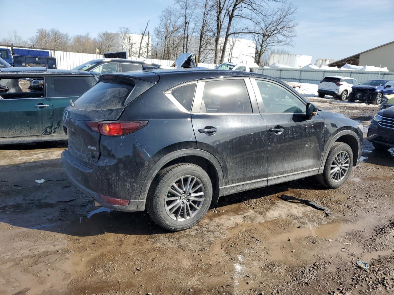 2021 Mazda CX-5 VIN JM3KFBCM7M1399661 Copart auction photo, rear end / side damage thumbnail 3