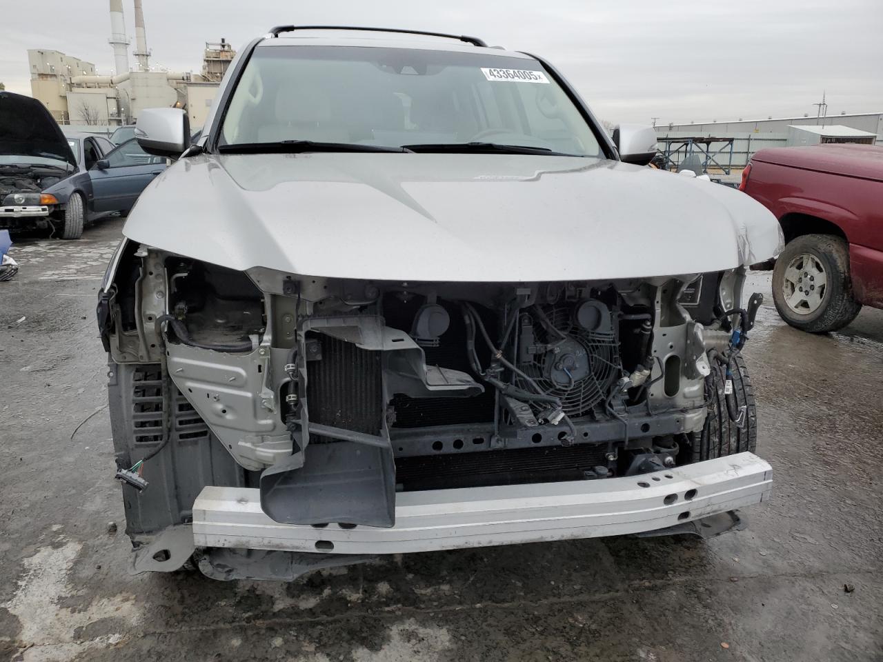 2021 Lexus LX VIN JTJFY7AX3M4344084 Copart auction photo, front end / side damage thumbnail 5