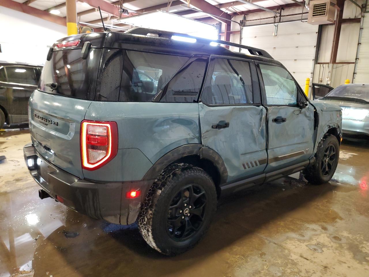 2021 Ford Bronco VIN 3FMCR9F92MRA50882 Copart auction photo, side / front end damage thumbnail 3