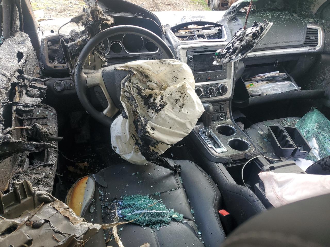 2017 GMC Acadia VIN 1GKKRSKD4HJ164484 Copart auction photo, burn damage thumbnail 8