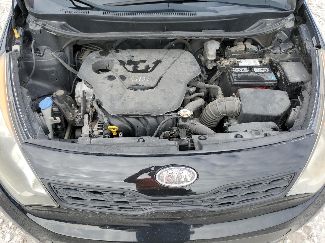2012 KIA Rio VIN KNADM5A37C6016335 Copart auction photo, undercarriage / side damage thumbnail 12