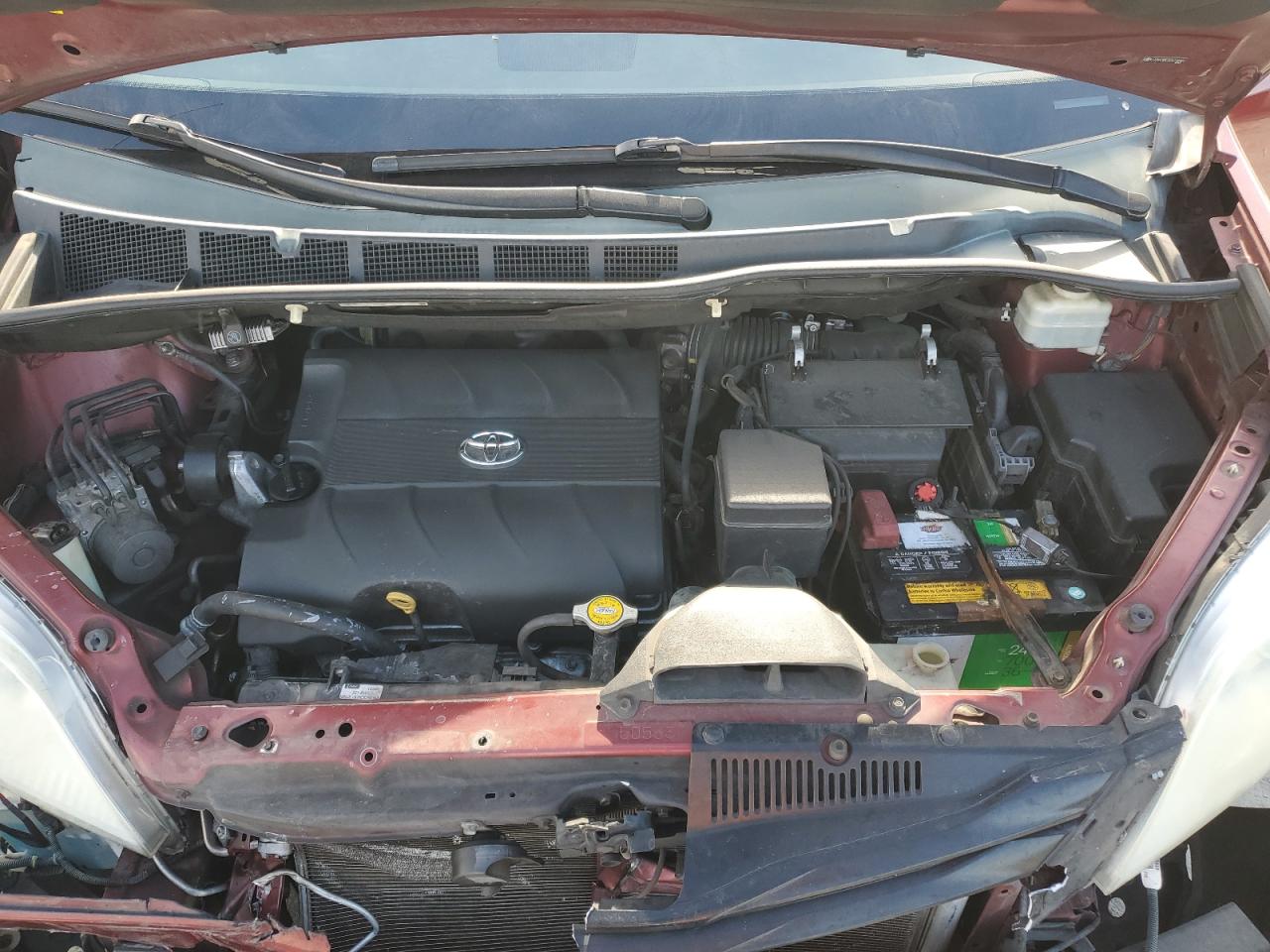 2012 Toyota Sienna VIN 5TDKK3DC2CS278344 Copart auction photo, front end damage thumbnail 13
