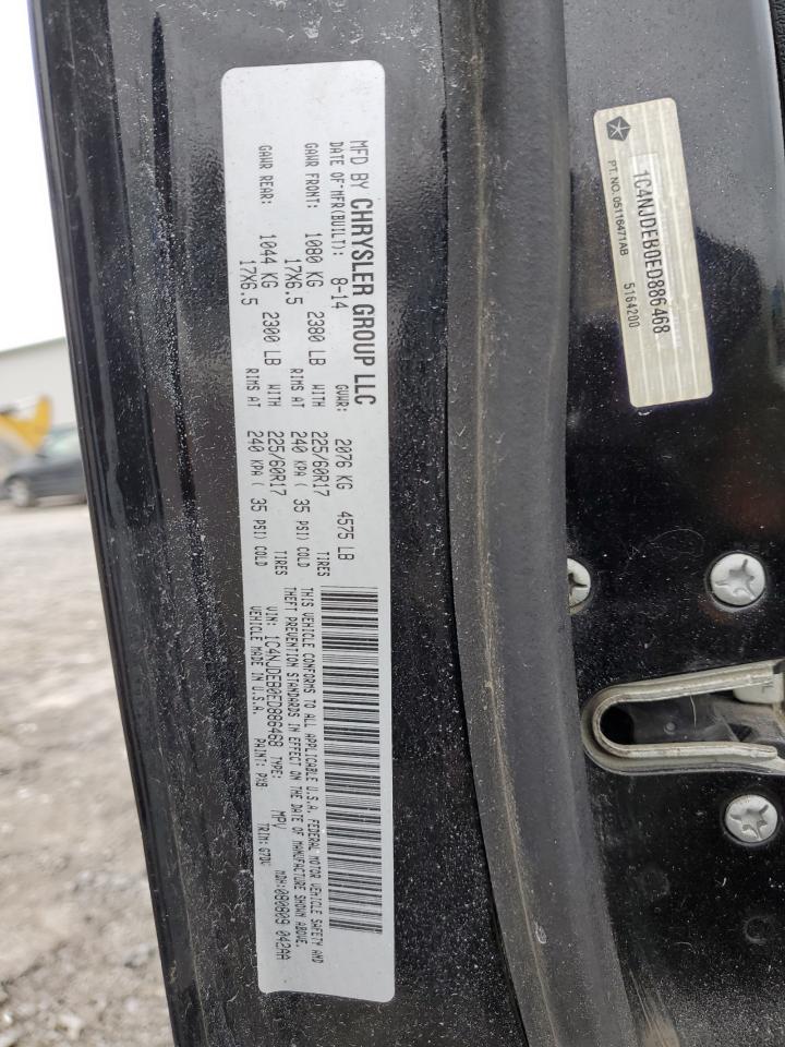 2014 Jeep Compass VIN 1C4NJDEB0ED886468 Copart auction photo, side / rear end damage thumbnail 16