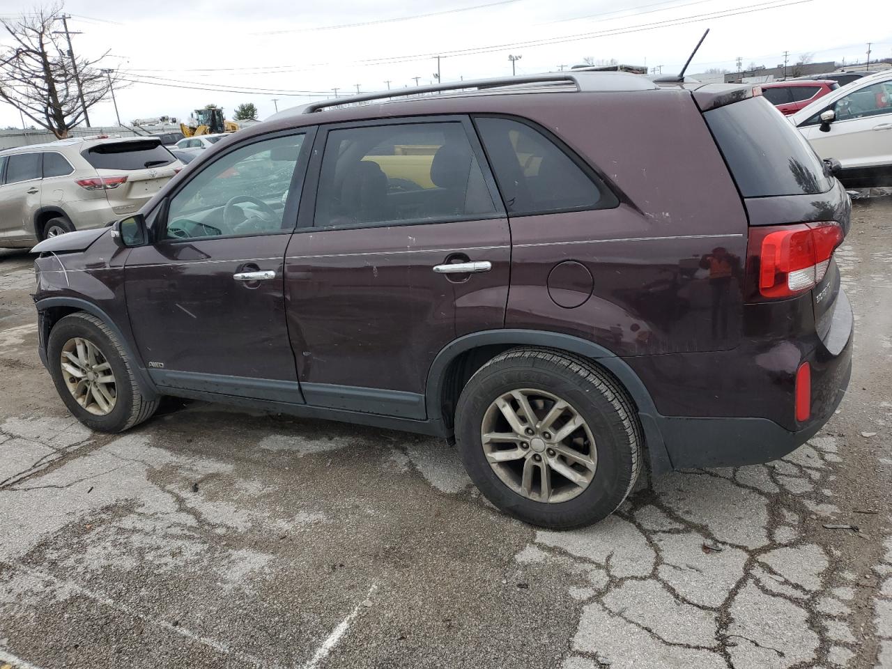 2014 KIA Sorento VIN 5XYKTCA63EG539086 Copart auction photo, front end / side damage thumbnail 2