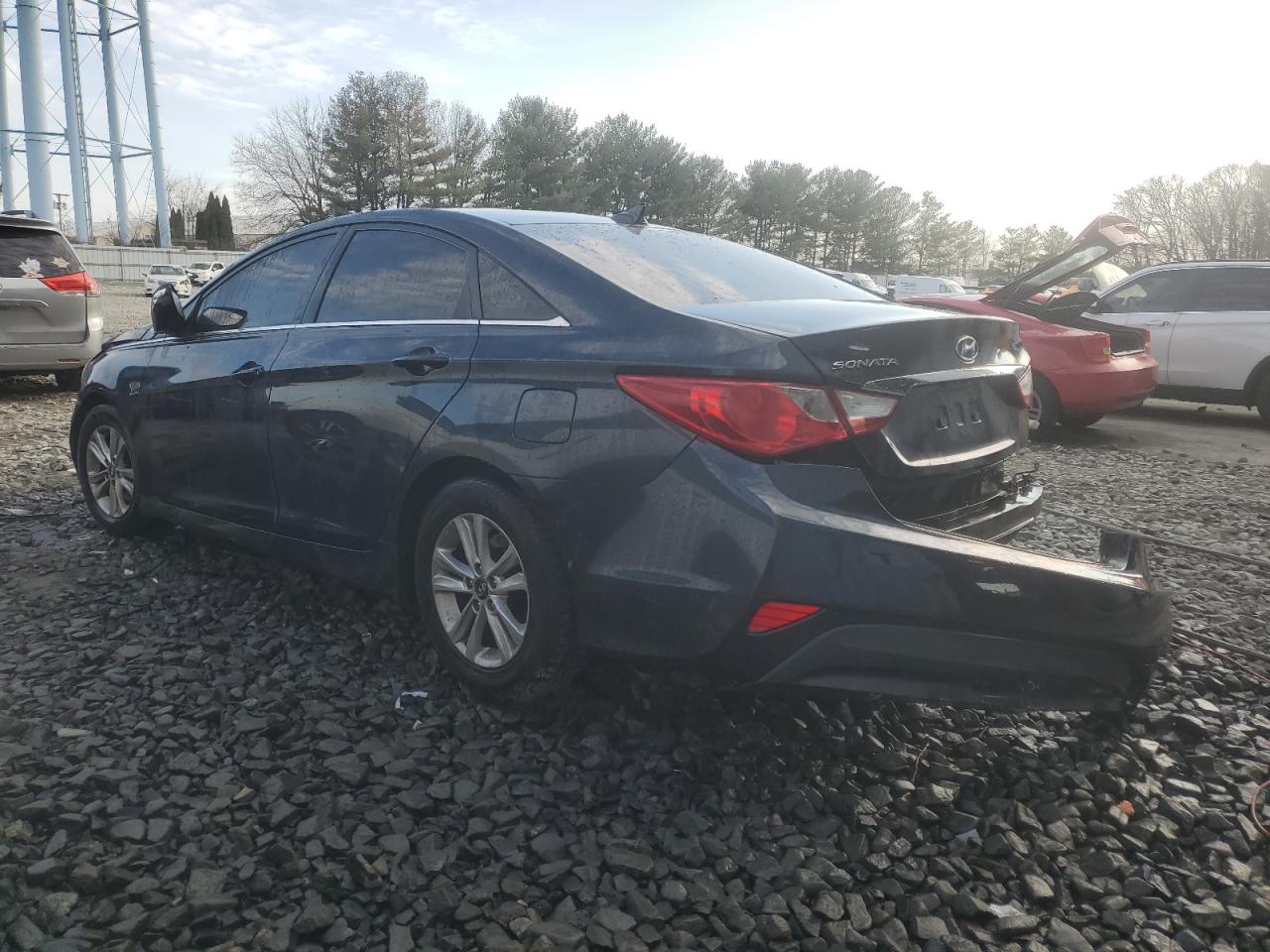 2014 Hyundai Sonata VIN 5NPEB4AC8EH819932 Copart auction photo, front end / side damage thumbnail 2