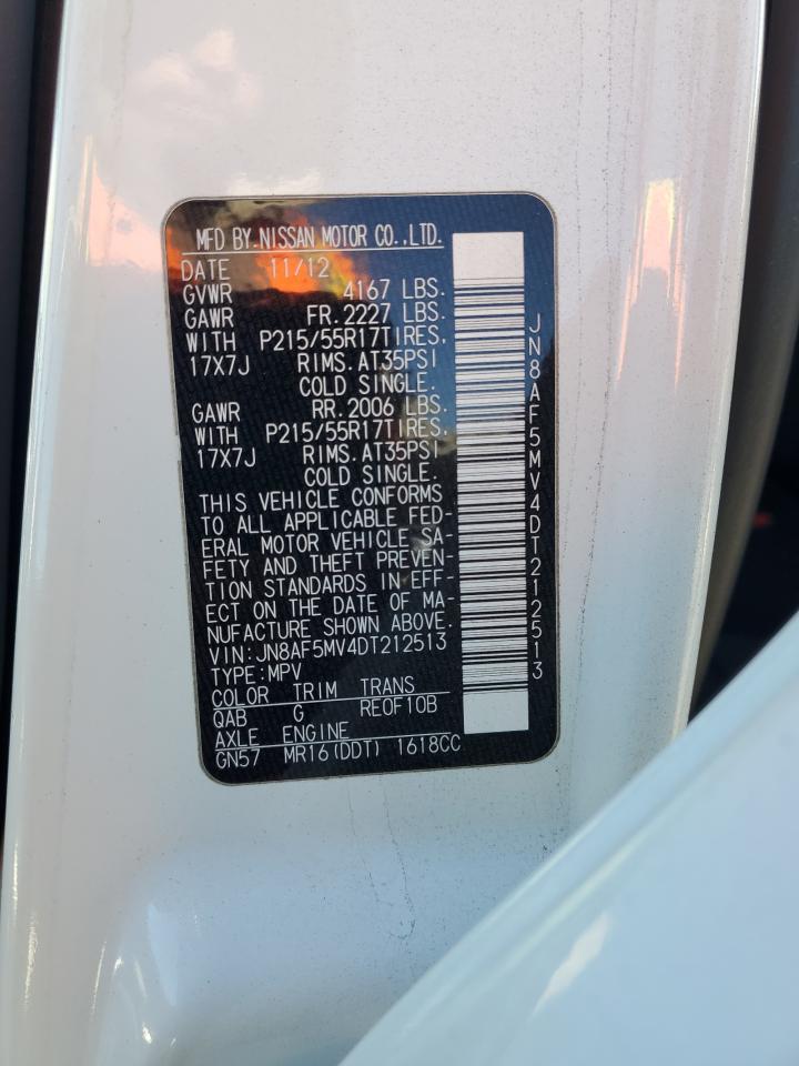 2013 Nissan Juke VIN JN8AF5MV4DT212513 Copart auction photo, front end damage thumbnail 16