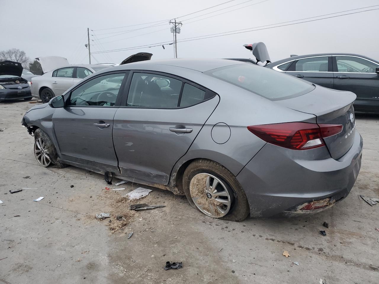 2019 Hyundai Elantra VIN 5NPD74LF8KH436797 Copart auction photo, side / front end damage thumbnail 2