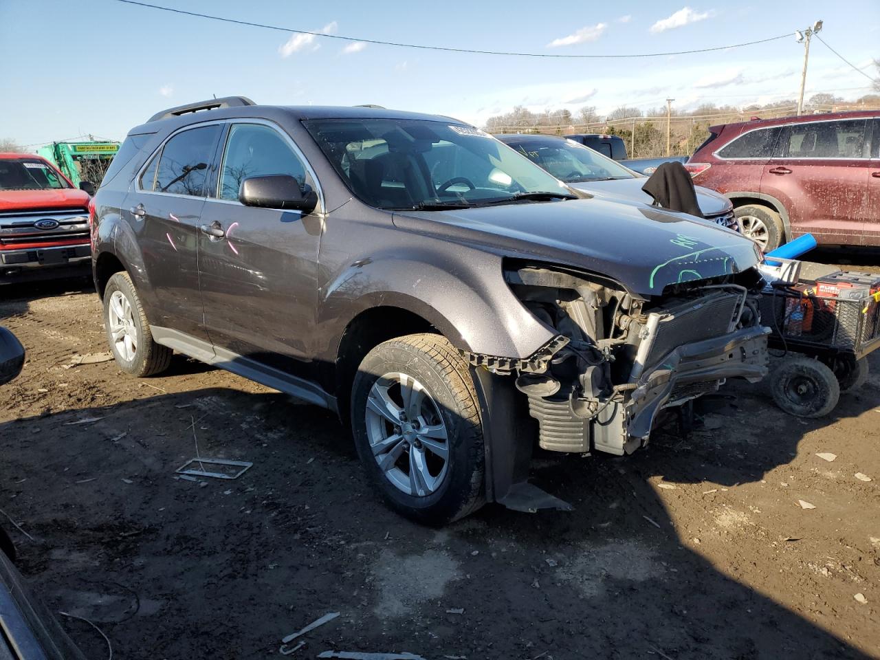 2013 Chevrolet Equinox VIN 2GNALDEK9D6317177 Copart auction photo, front end damage thumbnail 4