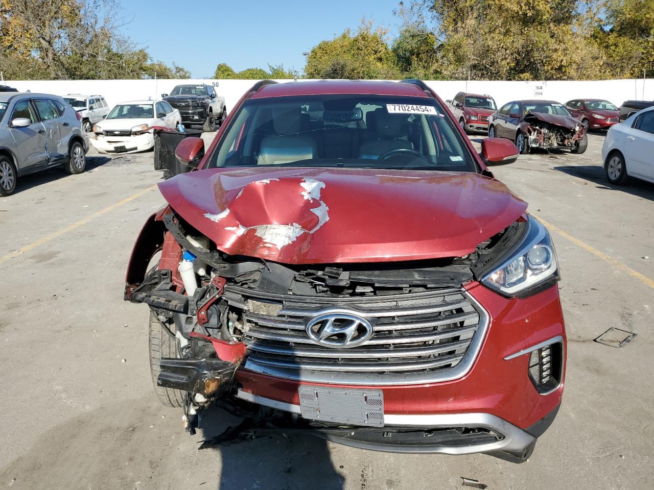 2017 Hyundai Santa Fe VIN KM8SN4HF7HU179289 Copart auction photo, front end damage thumbnail 5