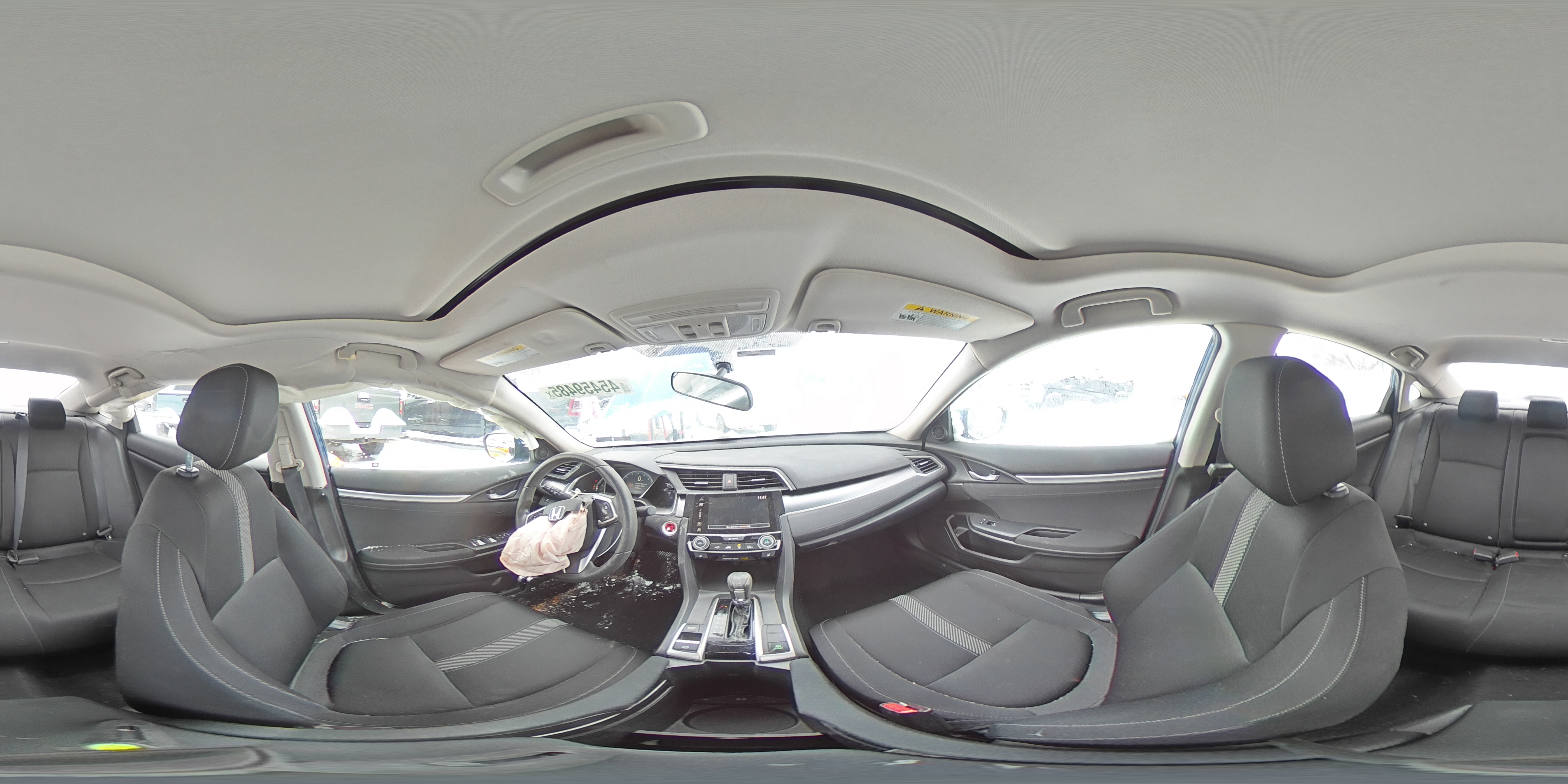 2017 Honda Civic VIN 19XFC1F37HE201311 Copart auction photo, front end / side damage thumbnail 12