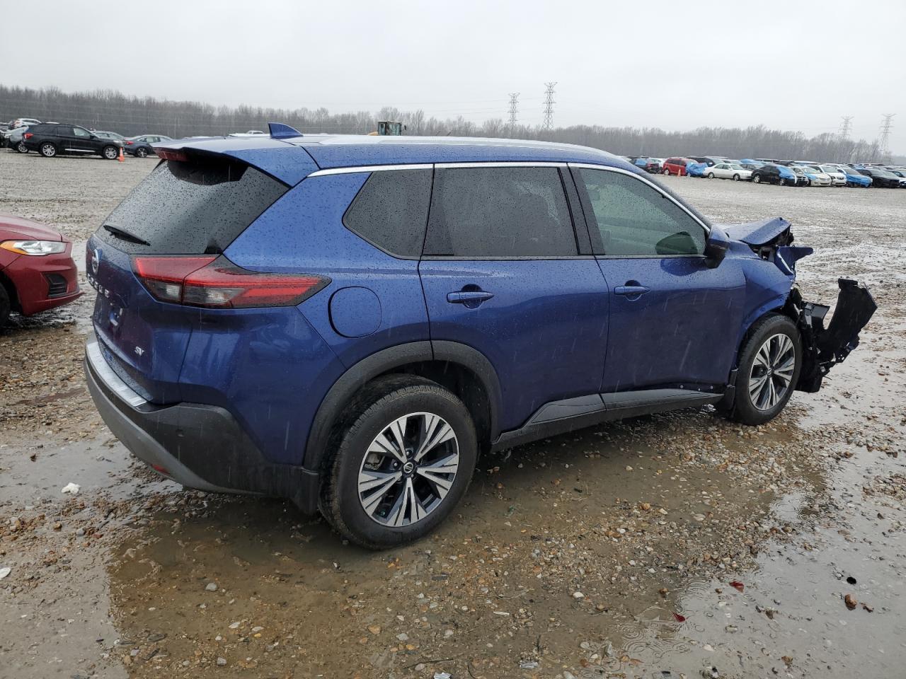 2021 Nissan Rogue VIN 5N1AT3BA8MC696187 Copart auction photo, front end / side damage thumbnail 3