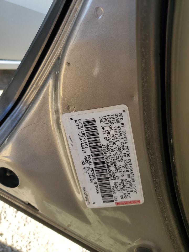 1998 Lexus ES VIN JT8BF28G8W5026683 Copart auction photo, front end damage thumbnail 12