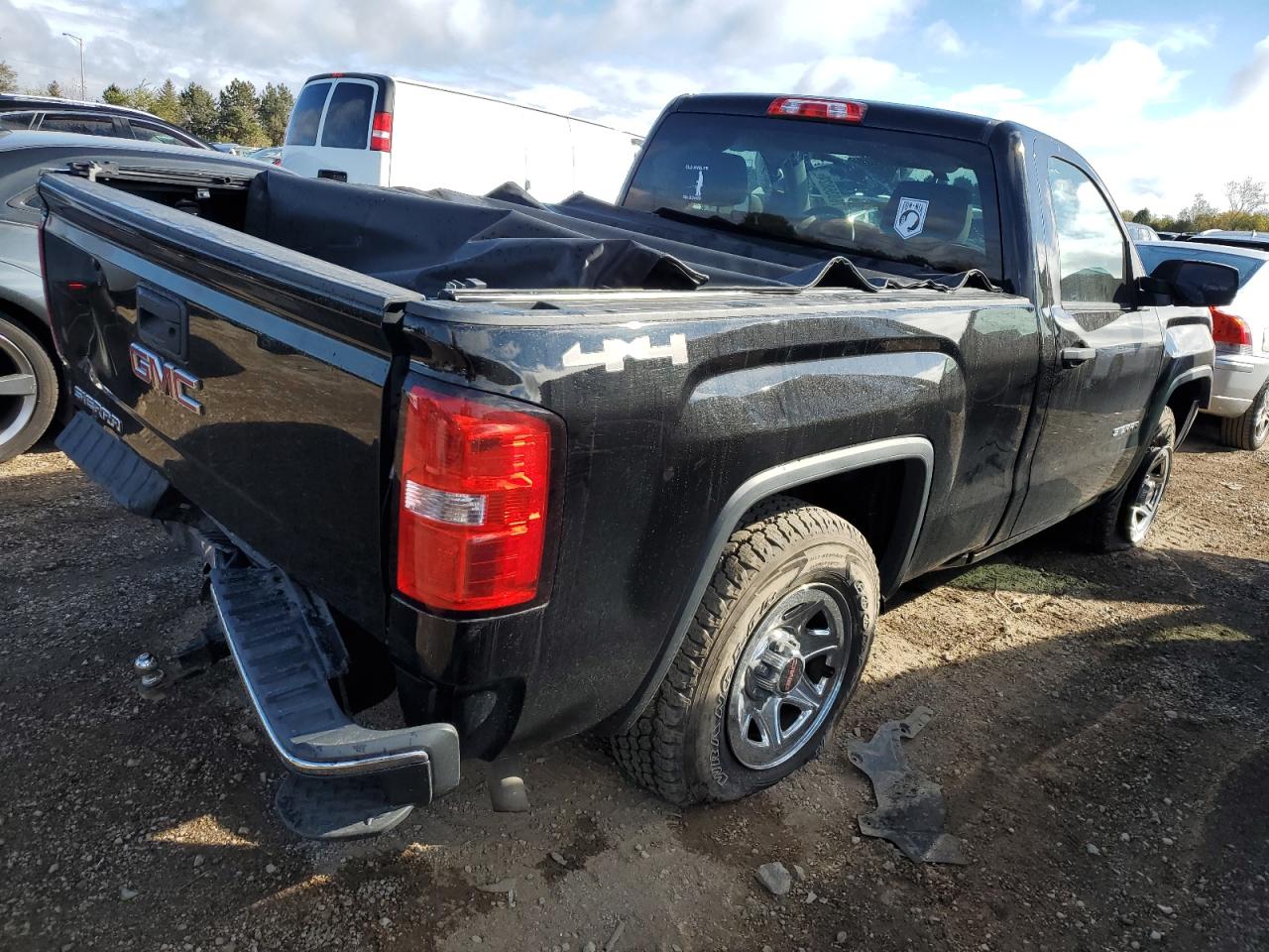 2015 GMC Sierra VIN 1GTN2TEC7FZ277138 Copart auction photo, rear end damage thumbnail 3