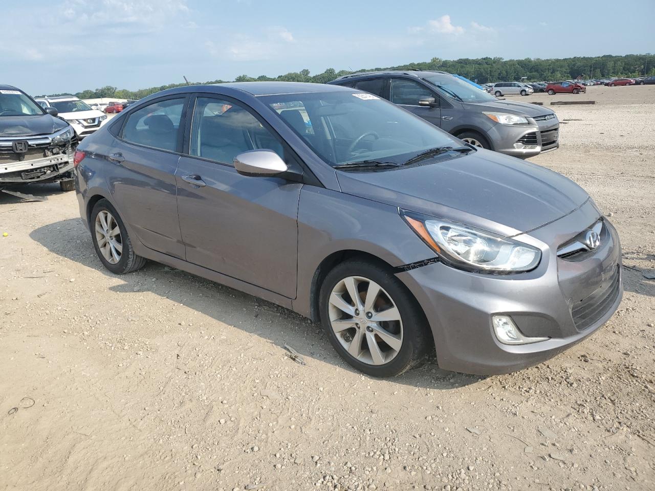 2013 Hyundai Accent VIN KMHCU4AE5DU577815 Copart auction photo, water/flood damage thumbnail 4
