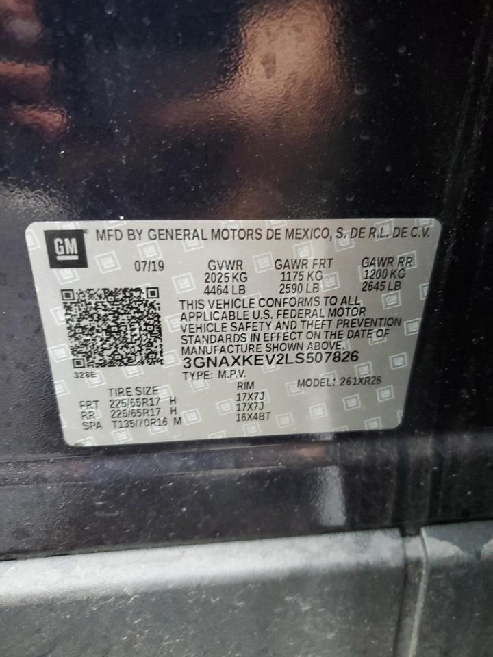 2020 Chevrolet Equinox VIN 3GNAXKEV2LS507826 Copart auction photo, front end damage thumbnail 15
