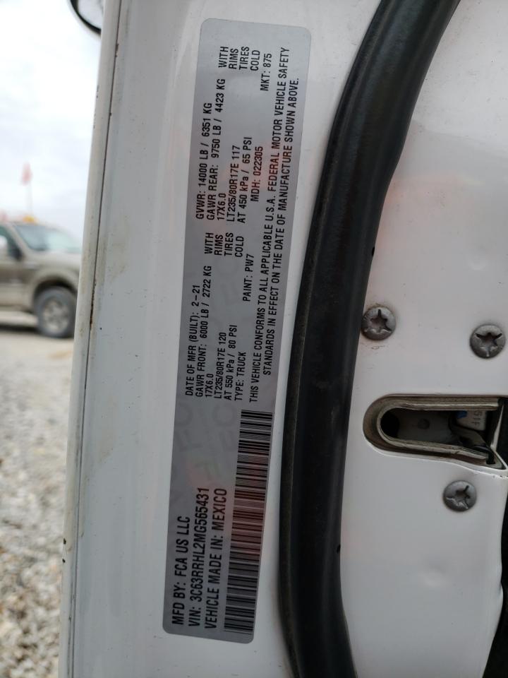 2021 RAM 3500 VIN 3C63RRHL2MG565431 Copart auction photo, rear end / side damage thumbnail 13