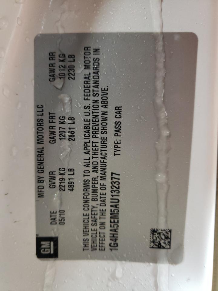 2010 Buick Lucerne VIN 1G4HA5EM5AU132377 Copart auction photo, front end damage thumbnail 12