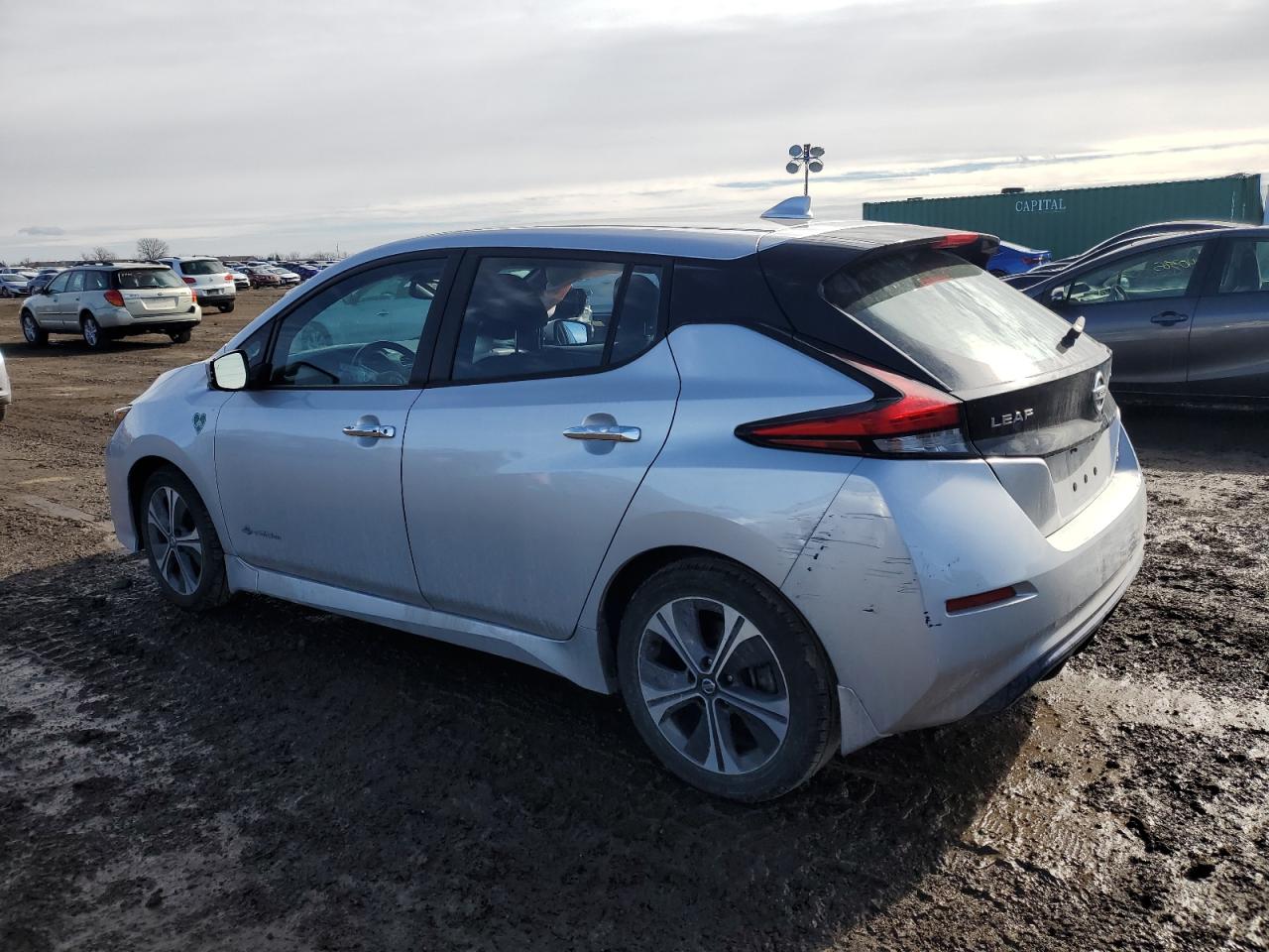 2018 Nissan Leaf VIN 1N4AZ1CP1JC305859 Copart auction photo, side / front end damage thumbnail 2