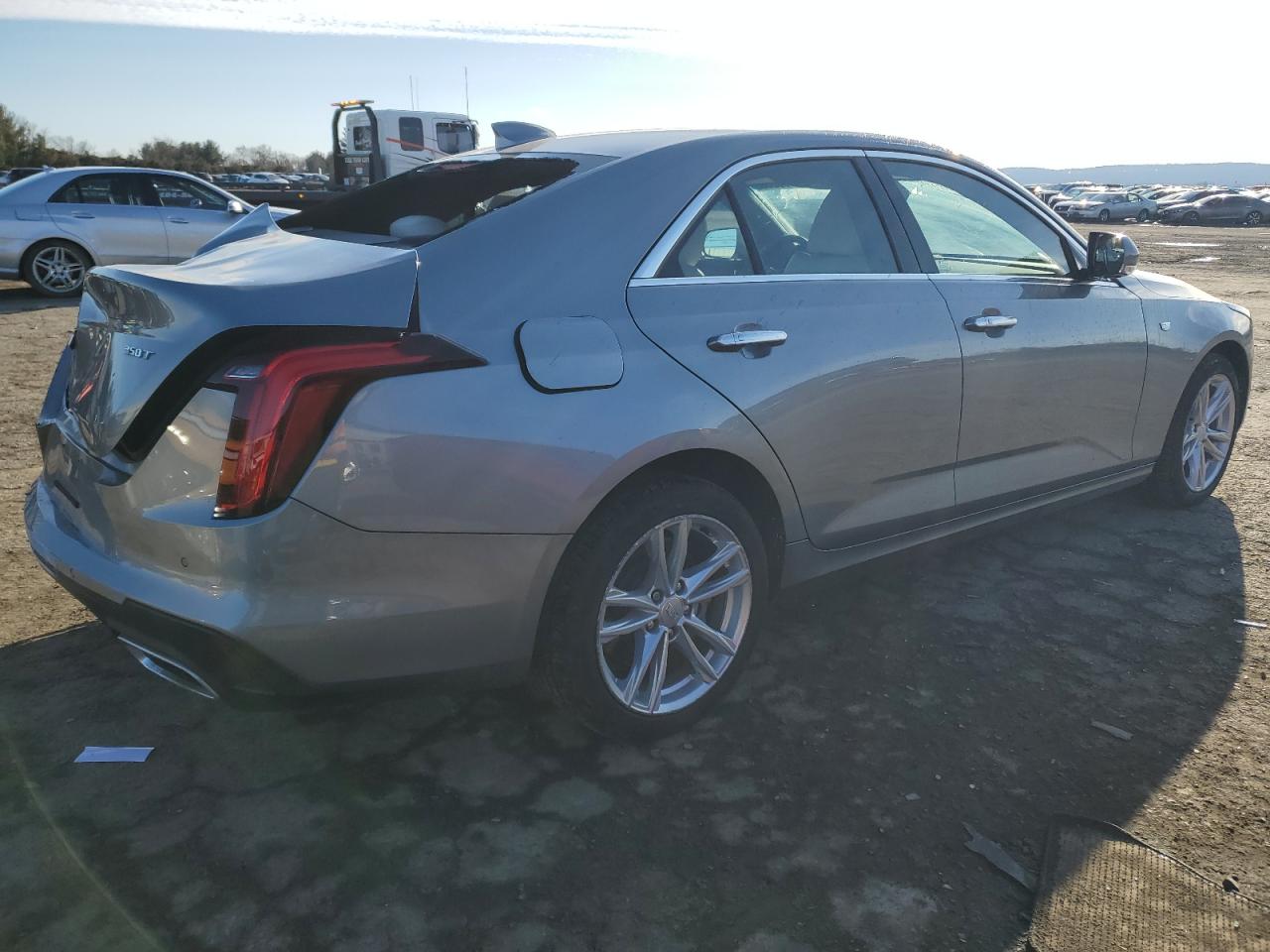 2024 Cadillac CT4 VIN 1G6DK5RK7R0103347 Copart auction photo, rear end / side damage thumbnail 3