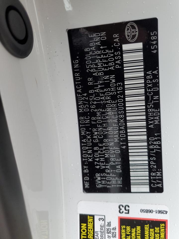 2025 Toyota Camry VIN 4T1DBADK8SU002163 Copart auction photo, front end damage thumbnail 13