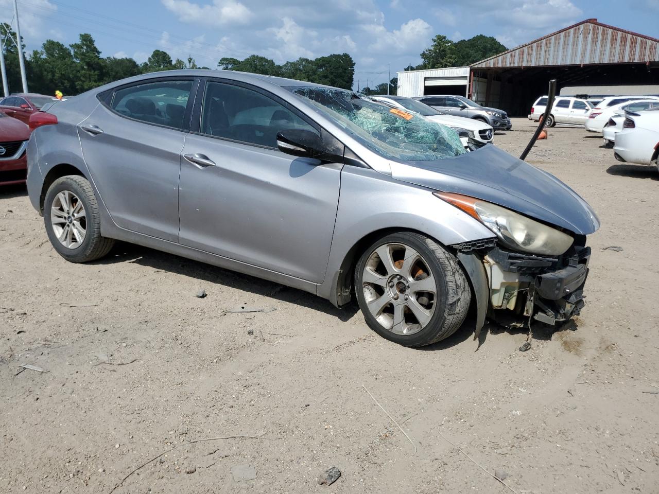 2013 Hyundai Elantra VIN KMHDH4AE8DU942156 Copart auction photo, all over damage thumbnail 4