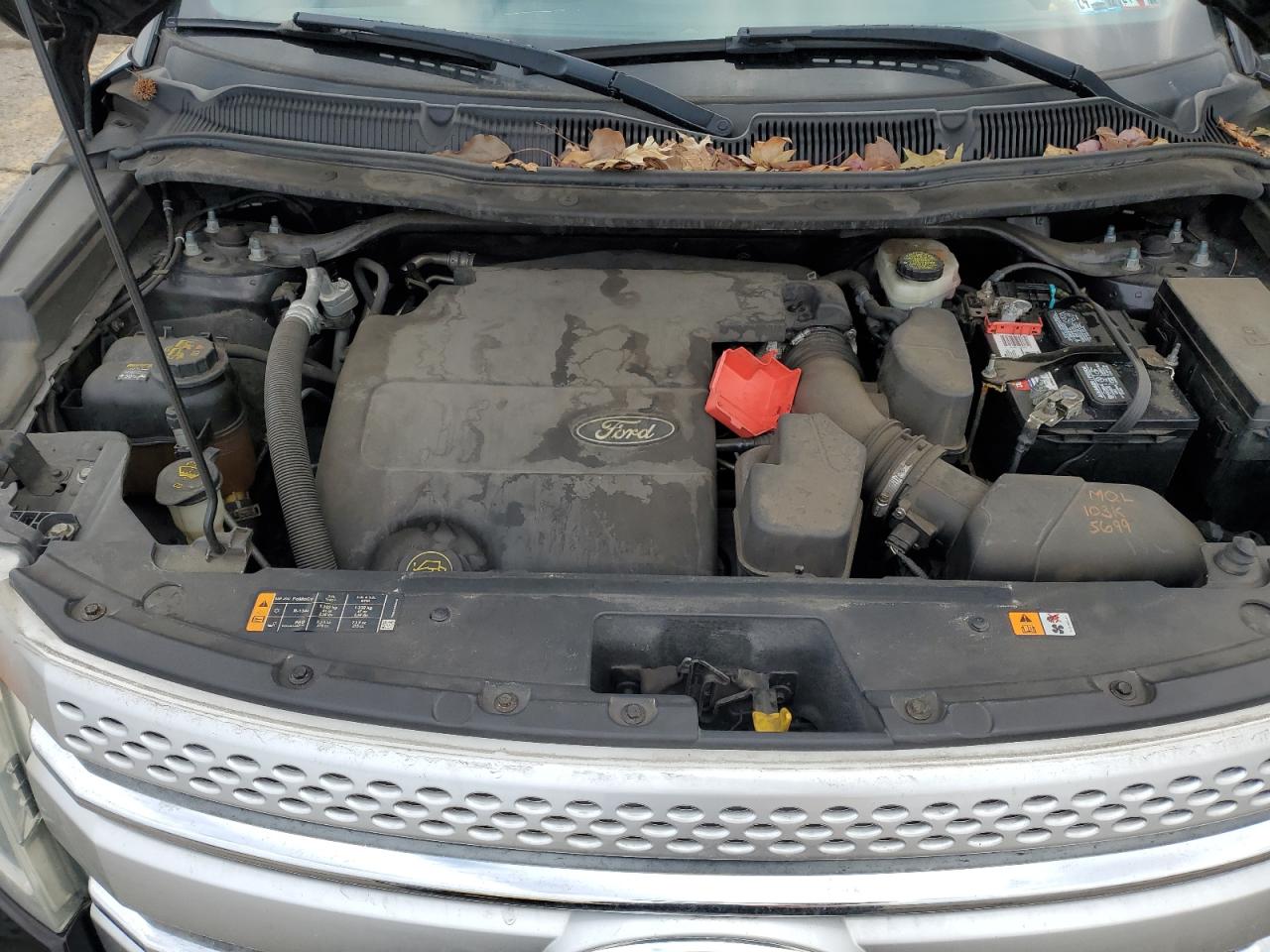 2014 Ford Explorer VIN 1FM5K8D85EGA95762 Copart auction photo, side damage thumbnail 12