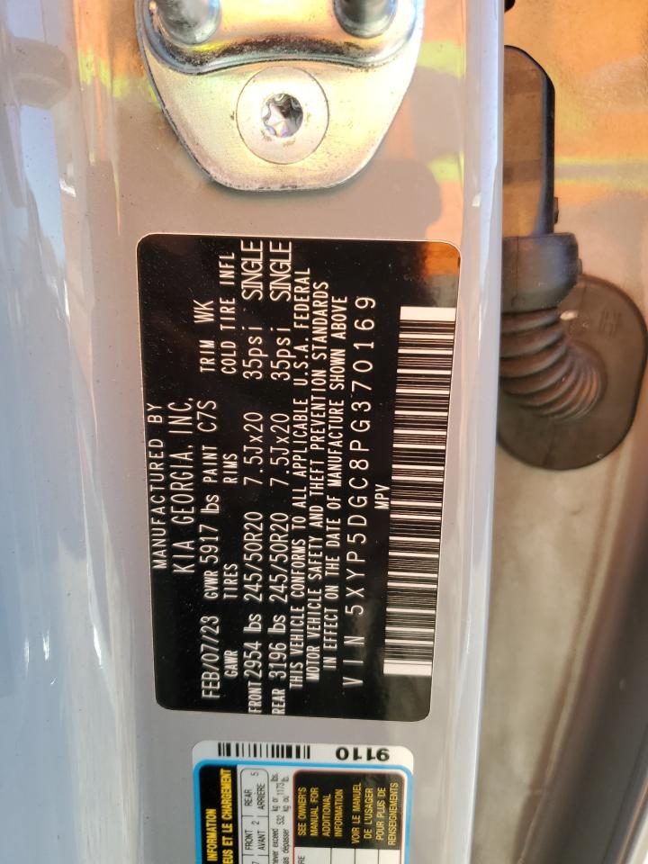 2023 KIA Telluride VIN 5XYP5DGC8PG370169 Copart auction photo, all over / minor dent/scratches damage thumbnail 13