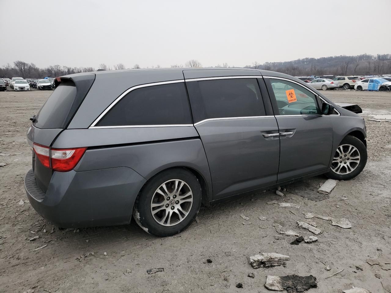 2012 Honda Odyssey VIN 5FNRL5H63CB015280 Copart auction photo, all over damage thumbnail 3