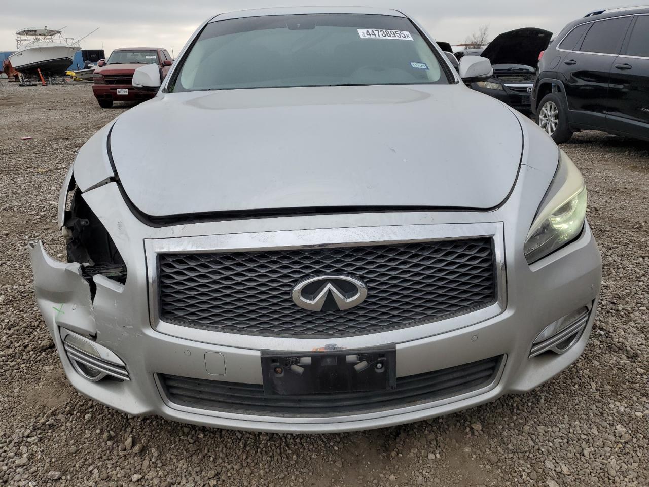 2017 Infiniti Q70 VIN JN1BY1AP6HM740842 Copart auction photo, front end / side damage thumbnail 5