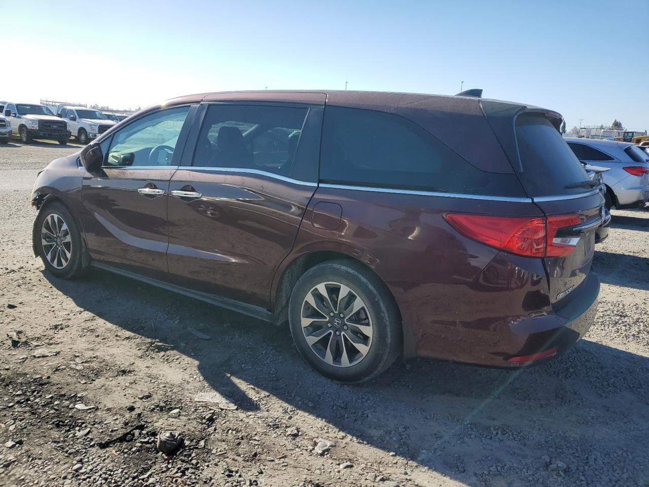 2021 Honda Odyssey VIN 5FNRL6H70MB016127 Copart auction photo, front end / side damage thumbnail 2