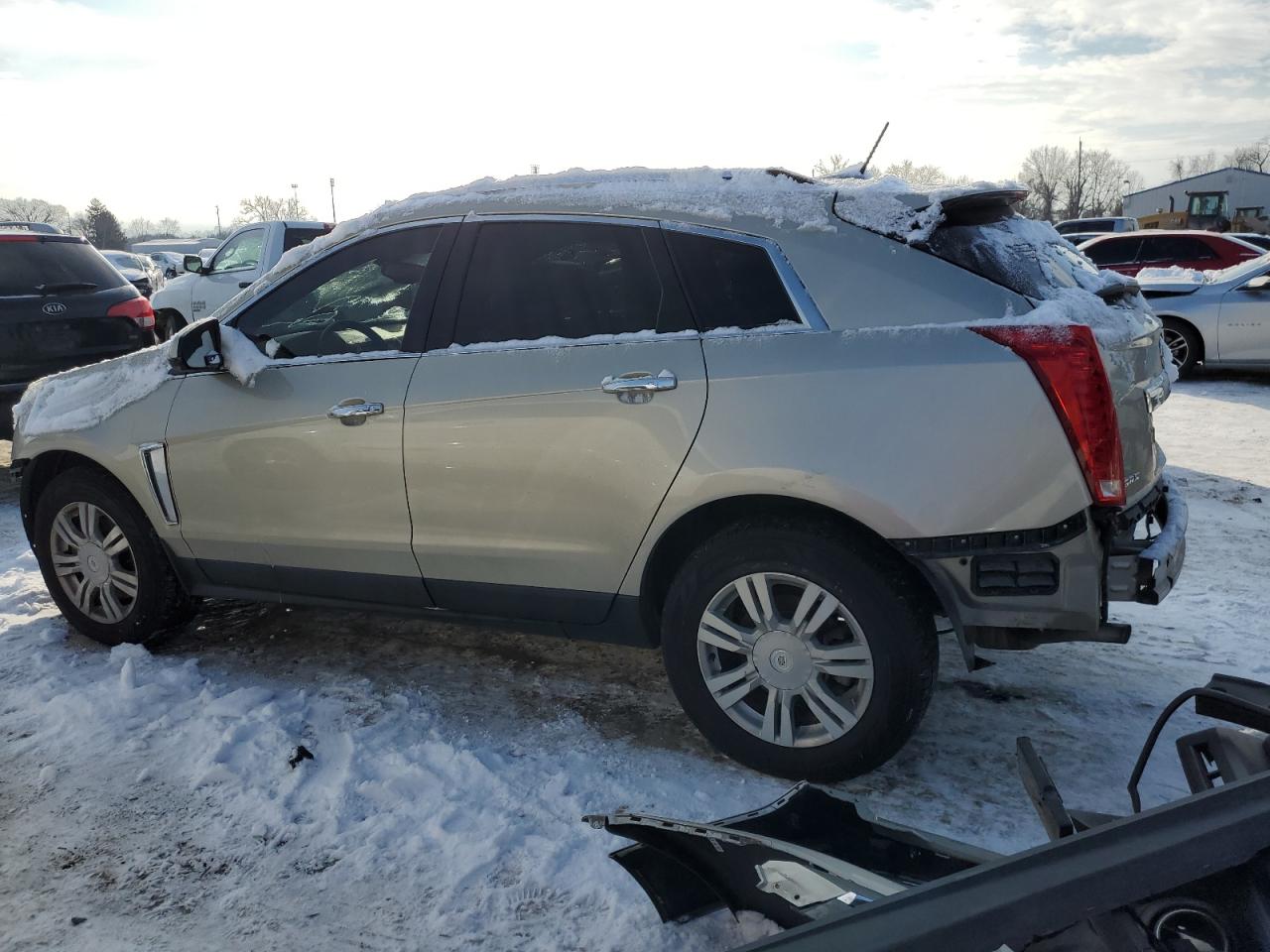 2015 Cadillac SRX VIN 3GYFNBE3XFS567306 Copart auction photo, side damage thumbnail 2