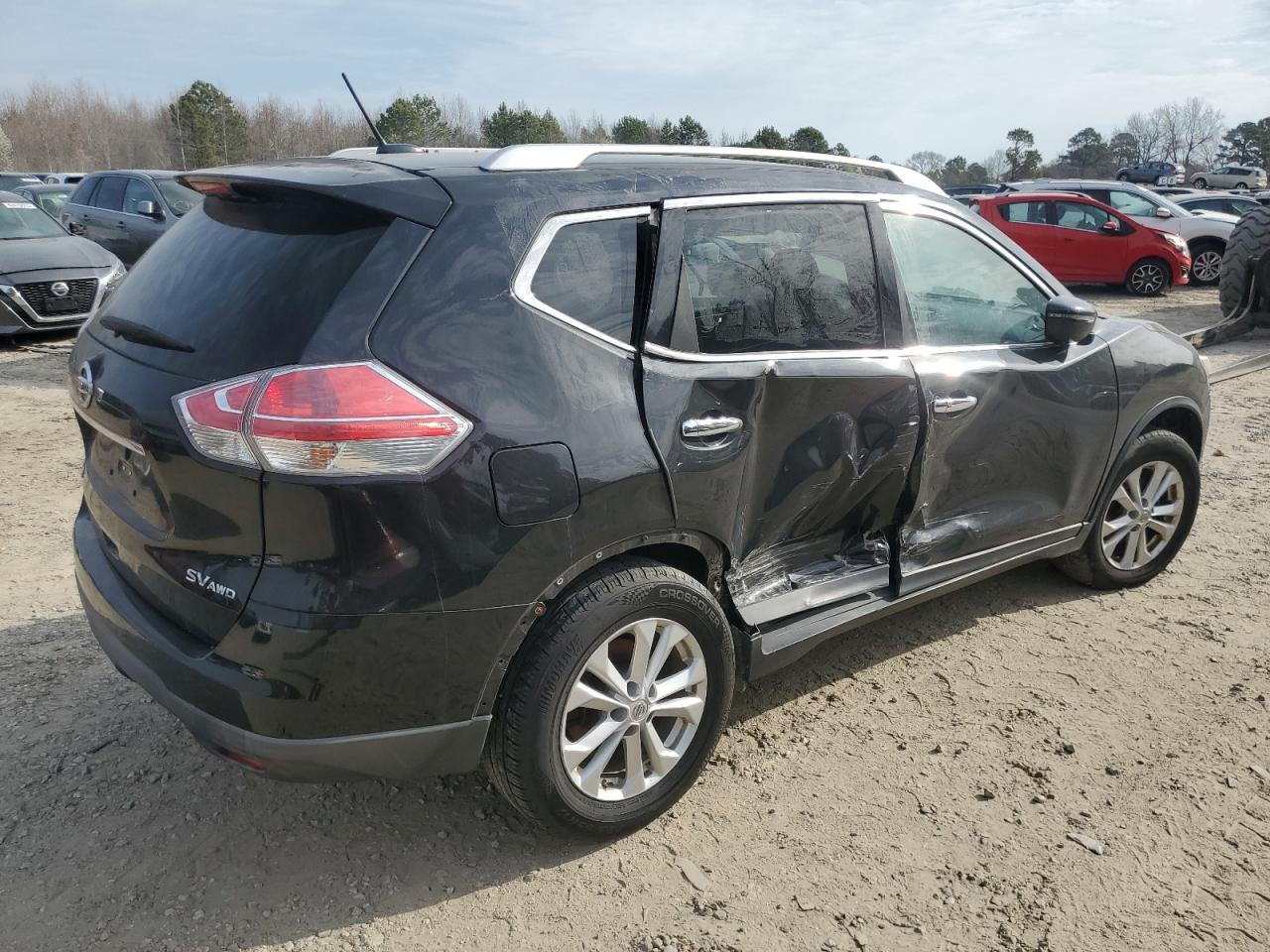 2016 Nissan Rogue VIN KNMAT2MV6GP640146 Copart auction photo, side / rear end damage thumbnail 4