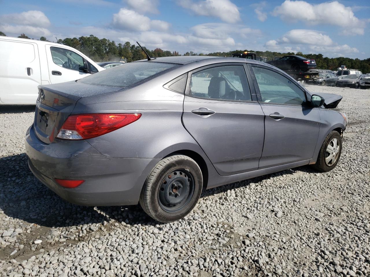 2013 Hyundai Accent VIN KMHCT4AE3DU567979 Copart auction photo, front end damage thumbnail 3