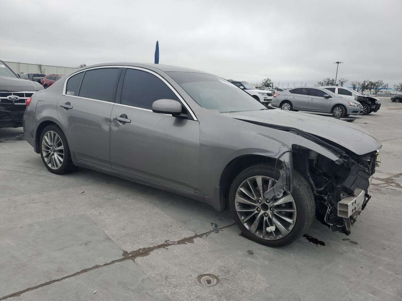 2013 Infiniti G VIN JN1CV6AP4DM724790 Copart auction photo, front end damage thumbnail 4