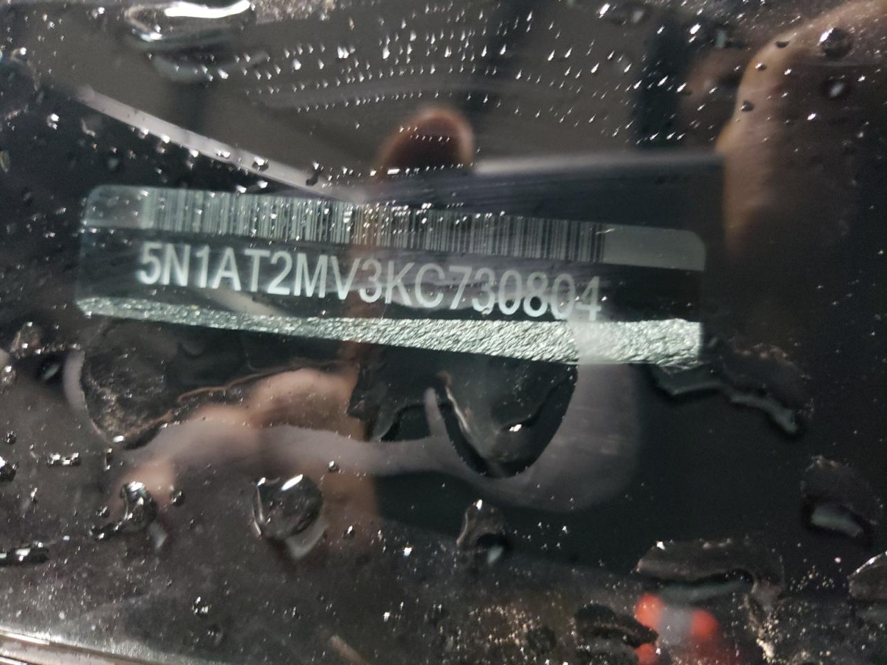 2019 Nissan Rogue VIN 5N1AT2MV3KC730804 Copart auction photo, side / front end damage thumbnail 12