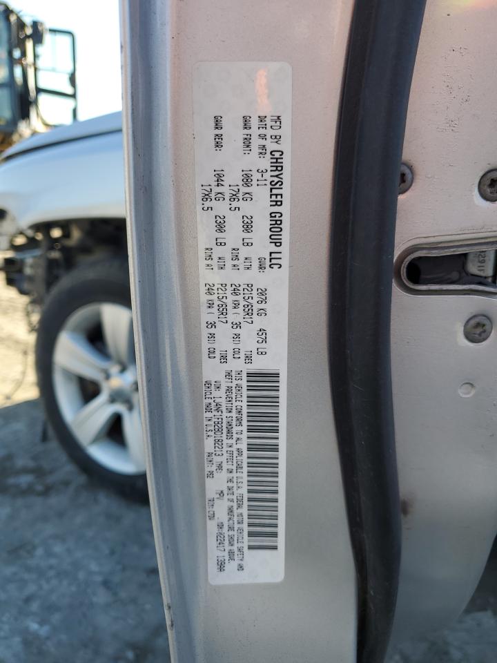2011 Jeep Compass VIN 1J4NF1FB2BD182213 Copart auction photo, front end damage thumbnail 14